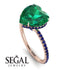Heart Shape Emerald Ring - Noelle No. 65
